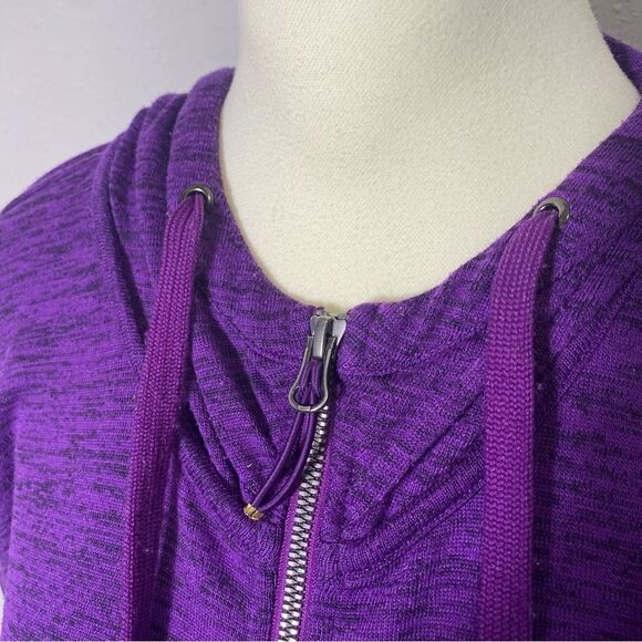 Athleta Heathered Purple Full Zip Hoodie W/ Thumbholes Women's Size Small - Picture 13 of 16